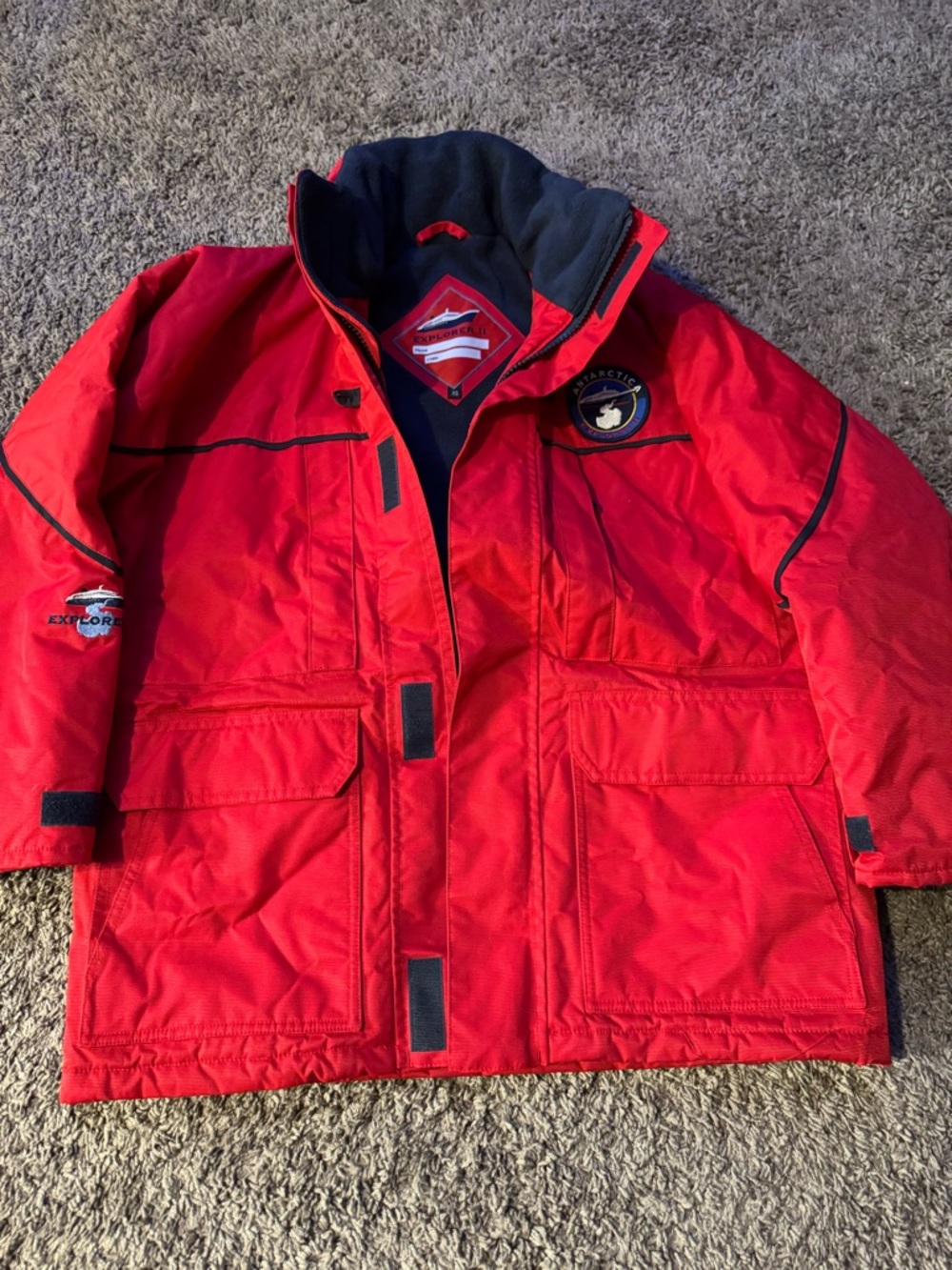 Red Explorer II Antartica Patch Winter Parka